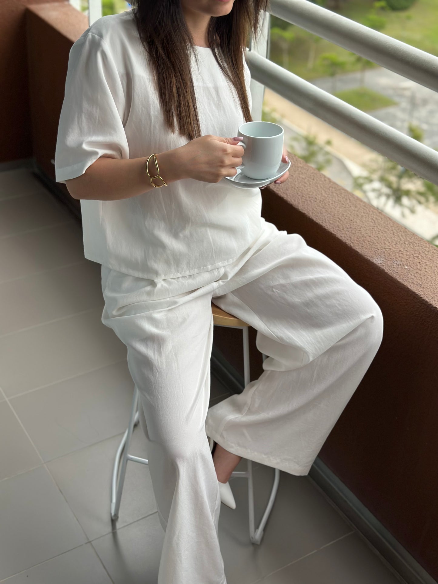 Blusa de Manga Curta Sementa | Cor Branco