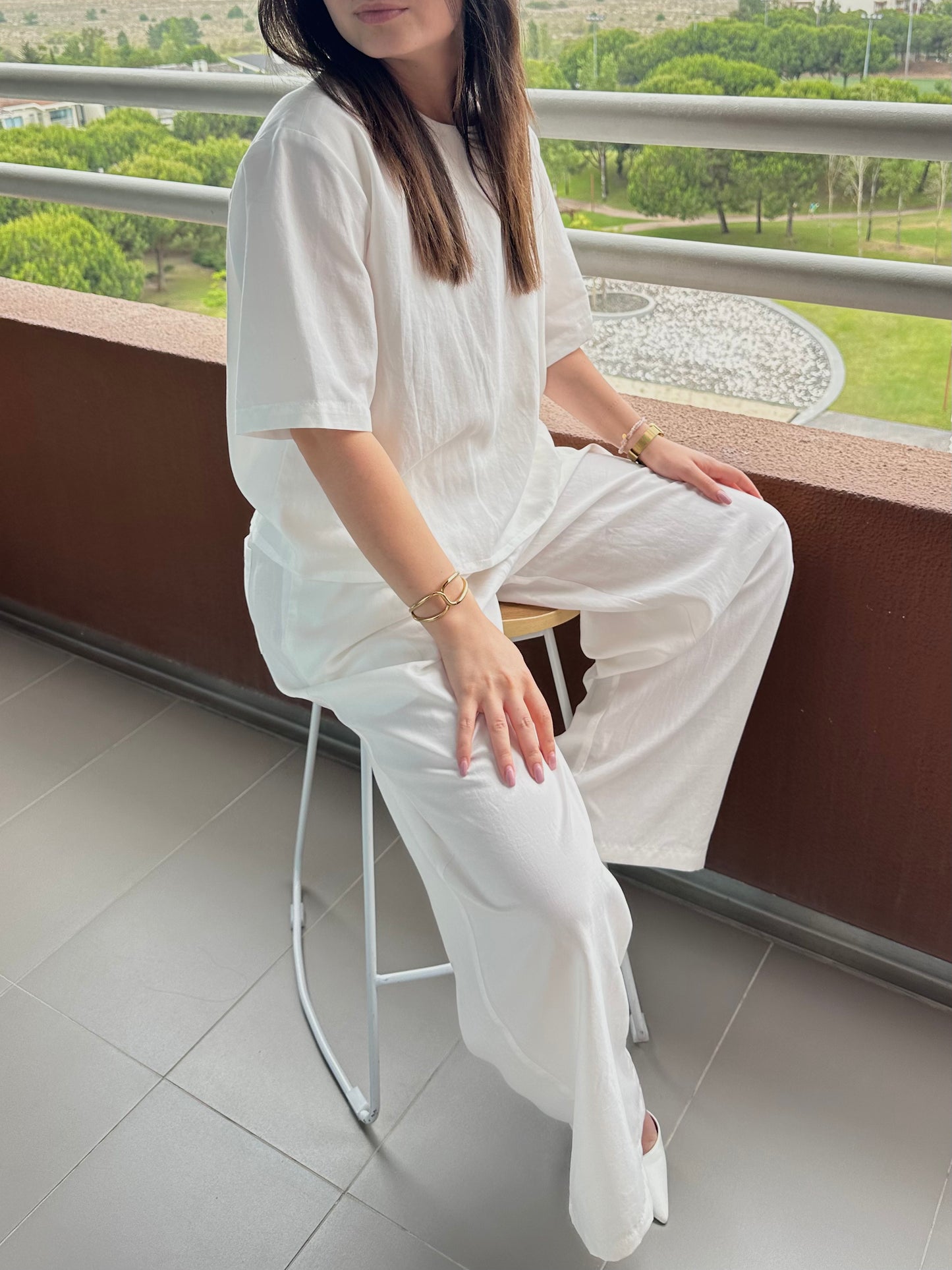Blusa de Manga Curta Sementa | Cor Branco