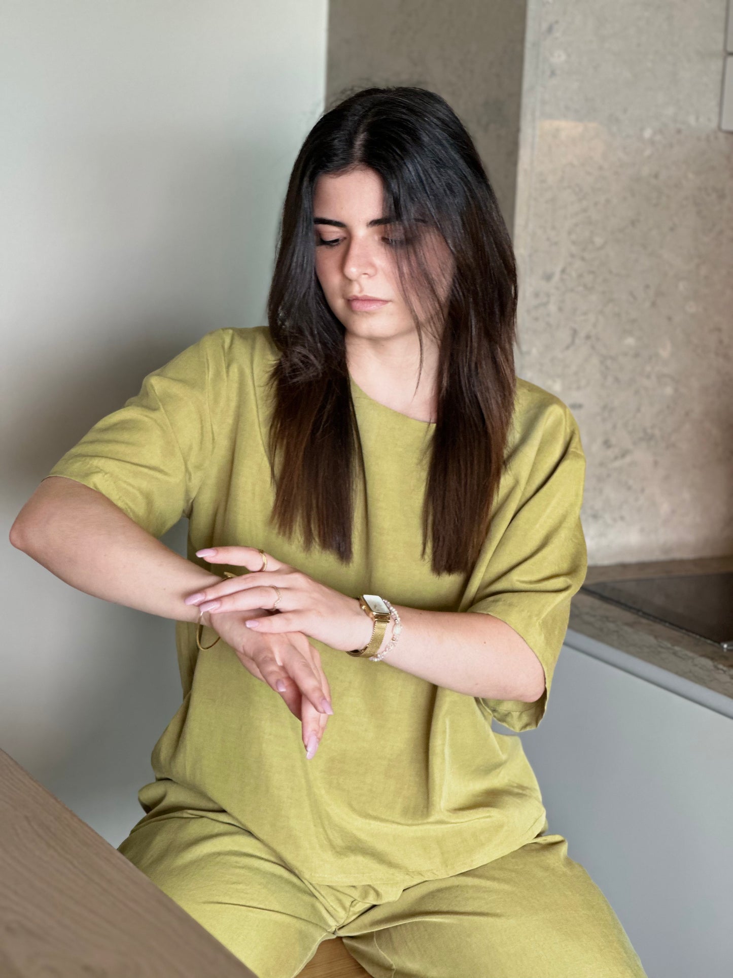 Blusa de Manga Curta Sementa | Cor Verde