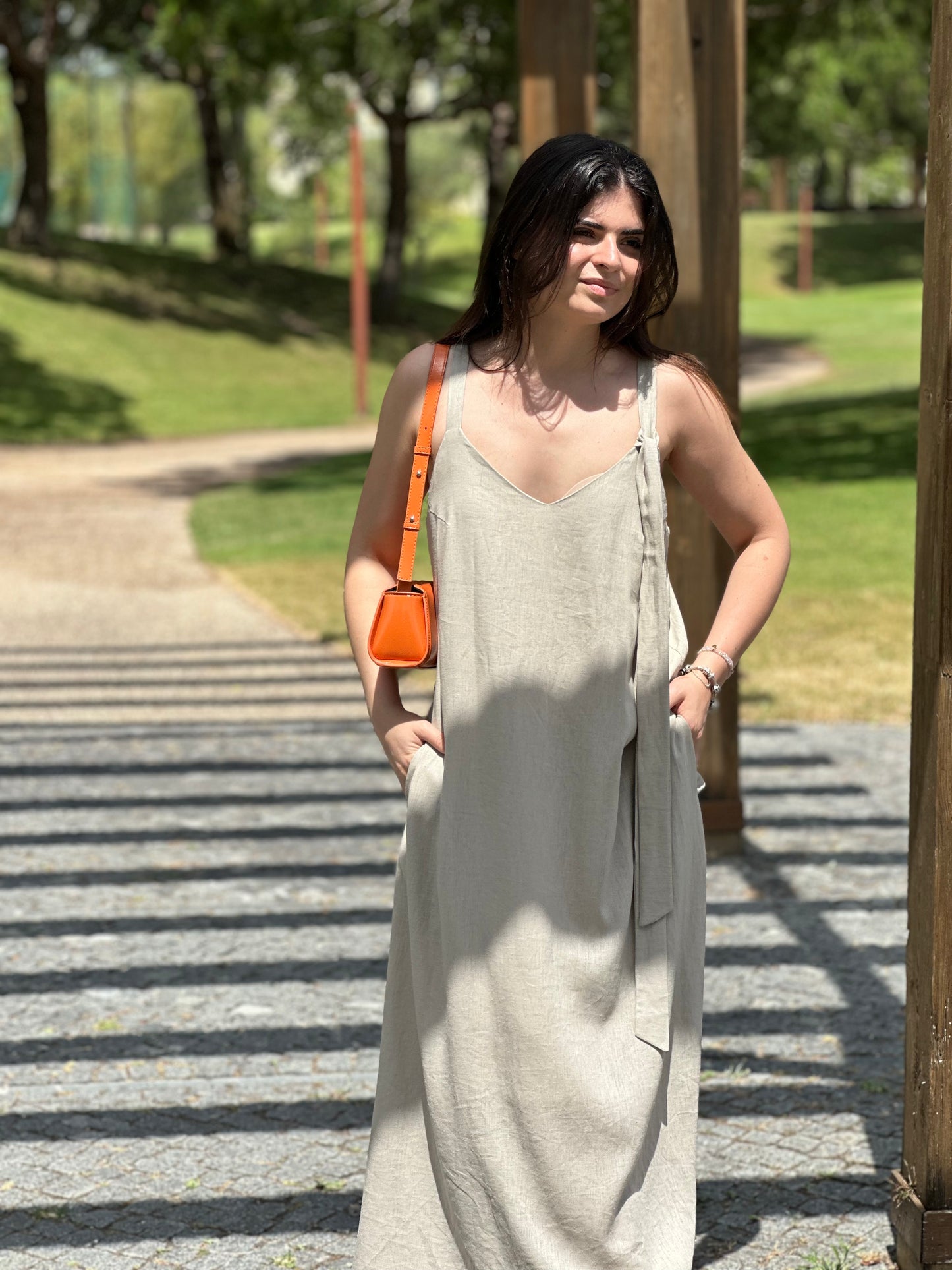 Vestido Evasé Sementa | Cor Bege