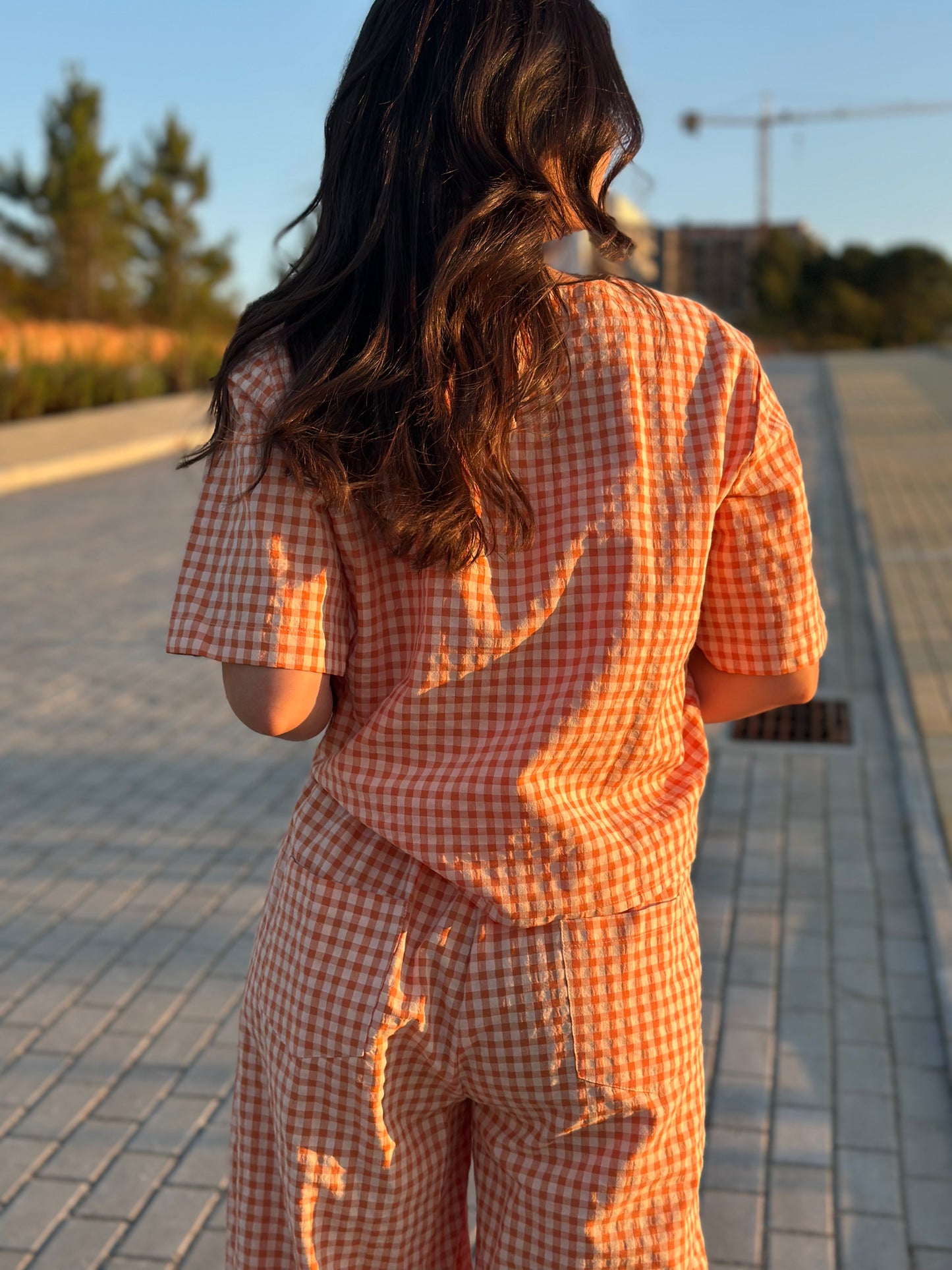 Blusa de Manga Curta LARAL | Cor Laranja