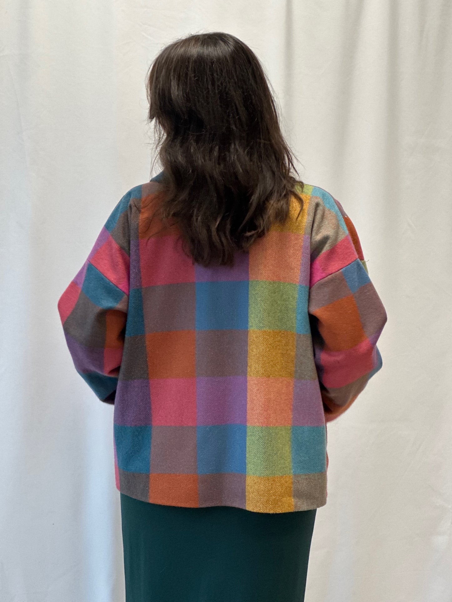 Casaco Auranza | Colorido em Xadrez