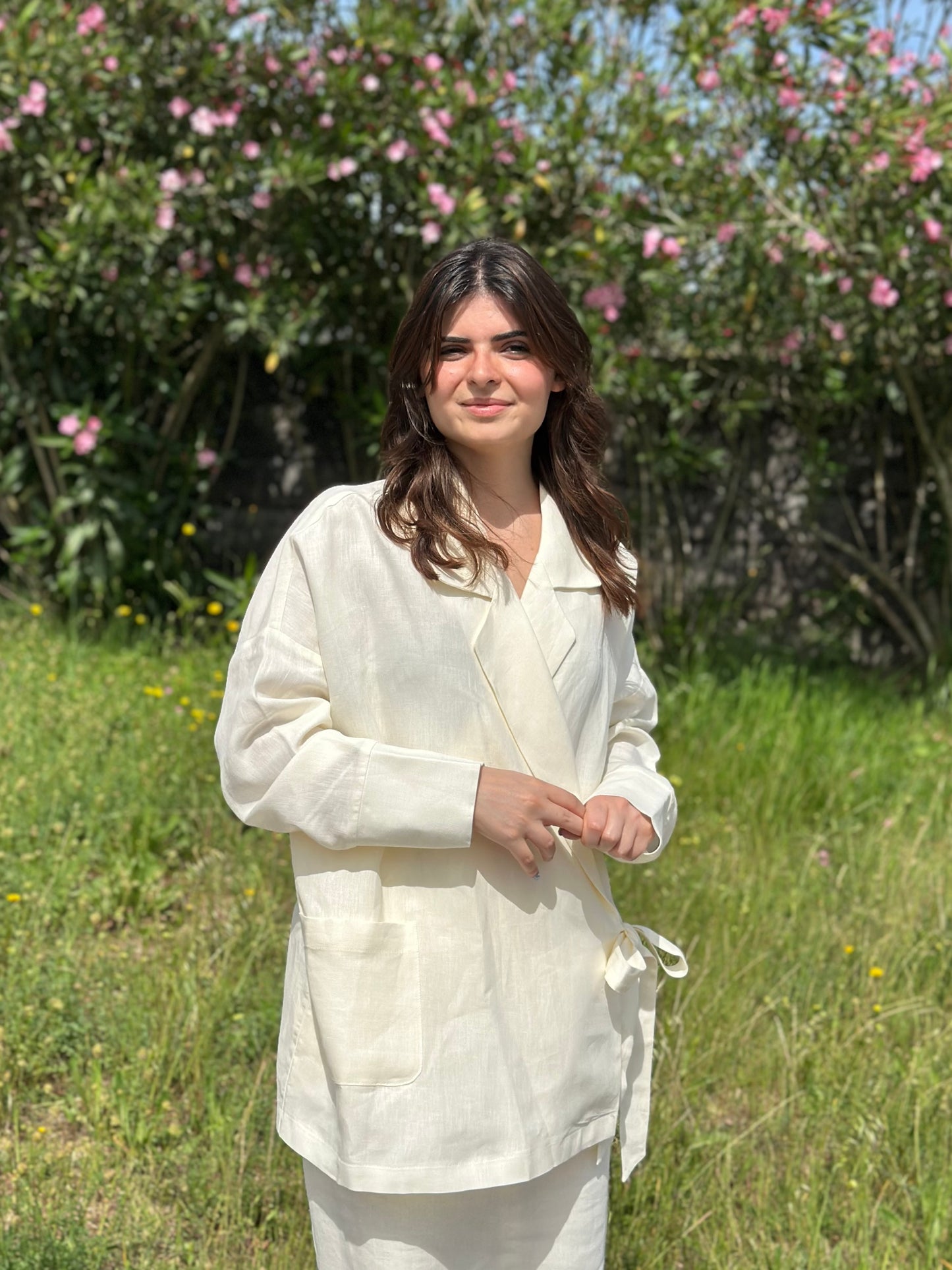 TRIVIA Blazer | Pearl White
