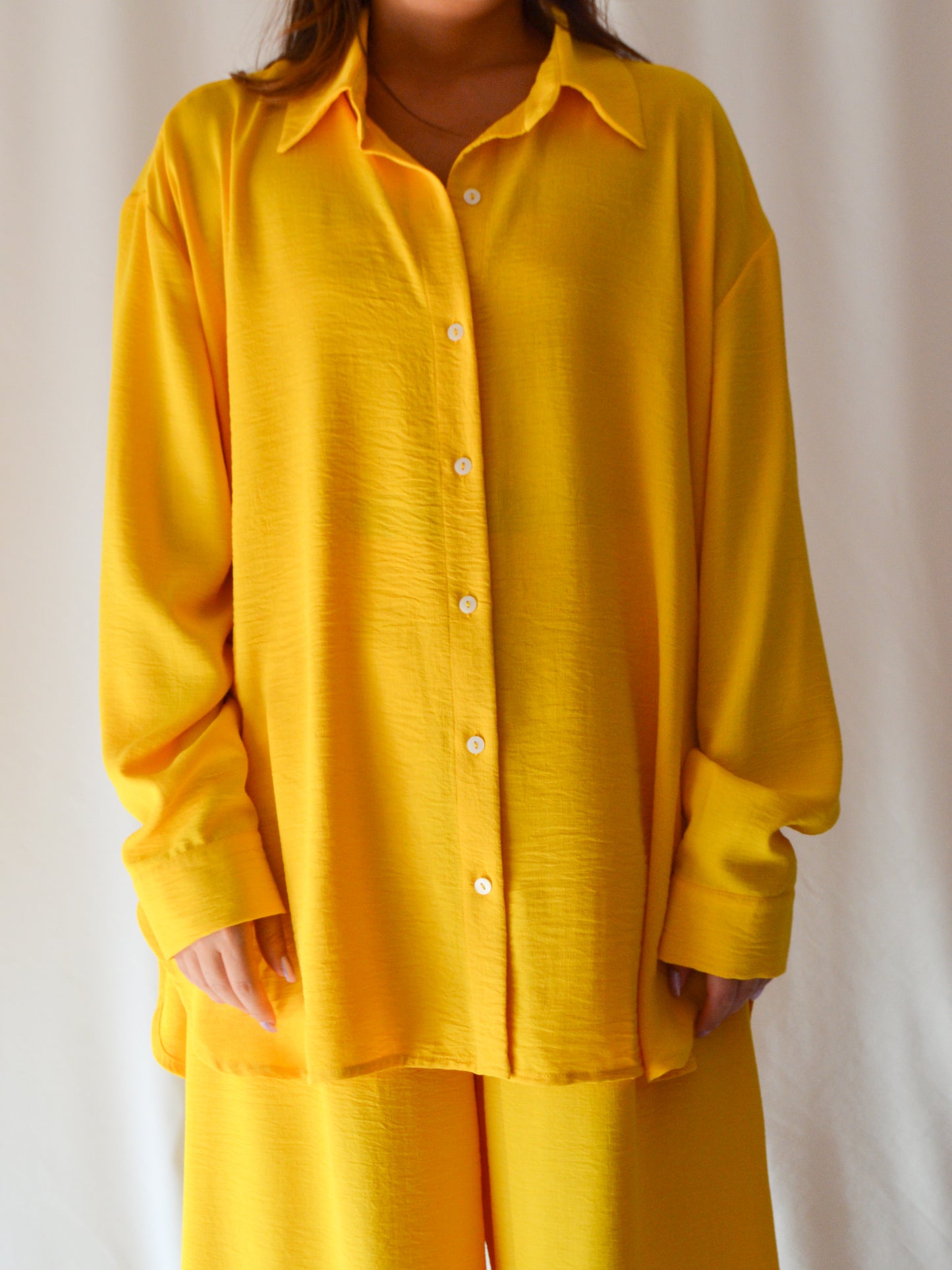 Nescence Oversized Shirt | Yellow | Long Sleeve | One Size Fits All