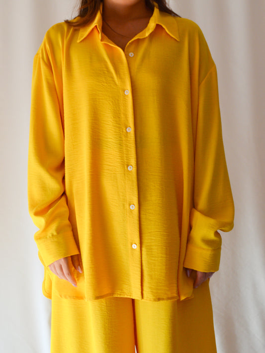 Nescence Oversized Shirt | Yellow | Long Sleeve | One Size Fits All