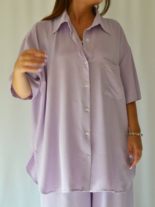 Nescence Oversized Shirt | lilac | Short Sleeve | One Size Fits All