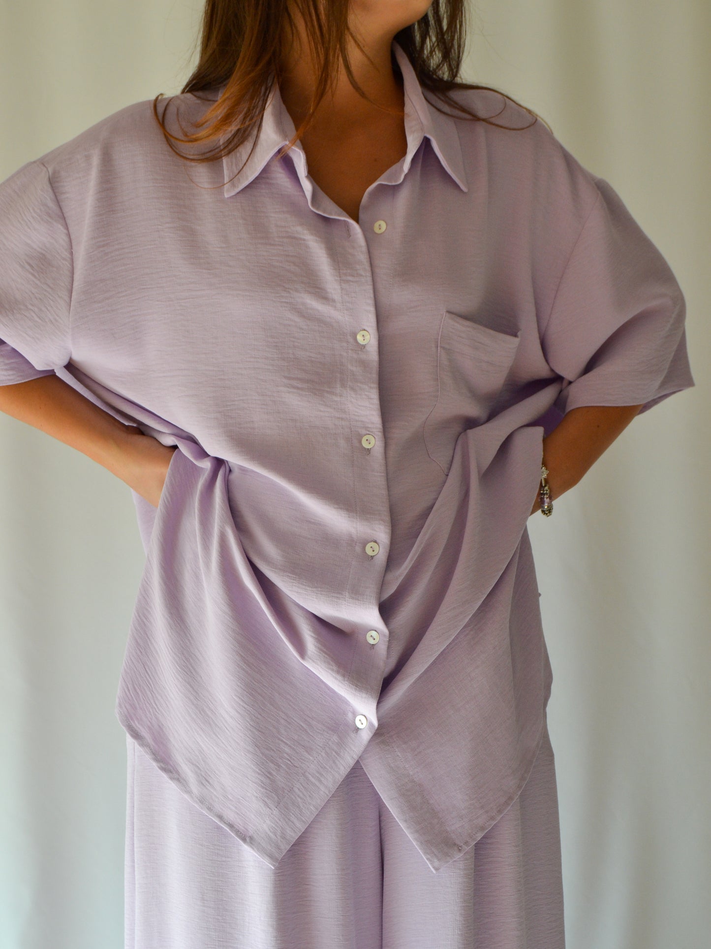 Nescence Oversized Shirt | lilac | Short Sleeve | One Size Fits All