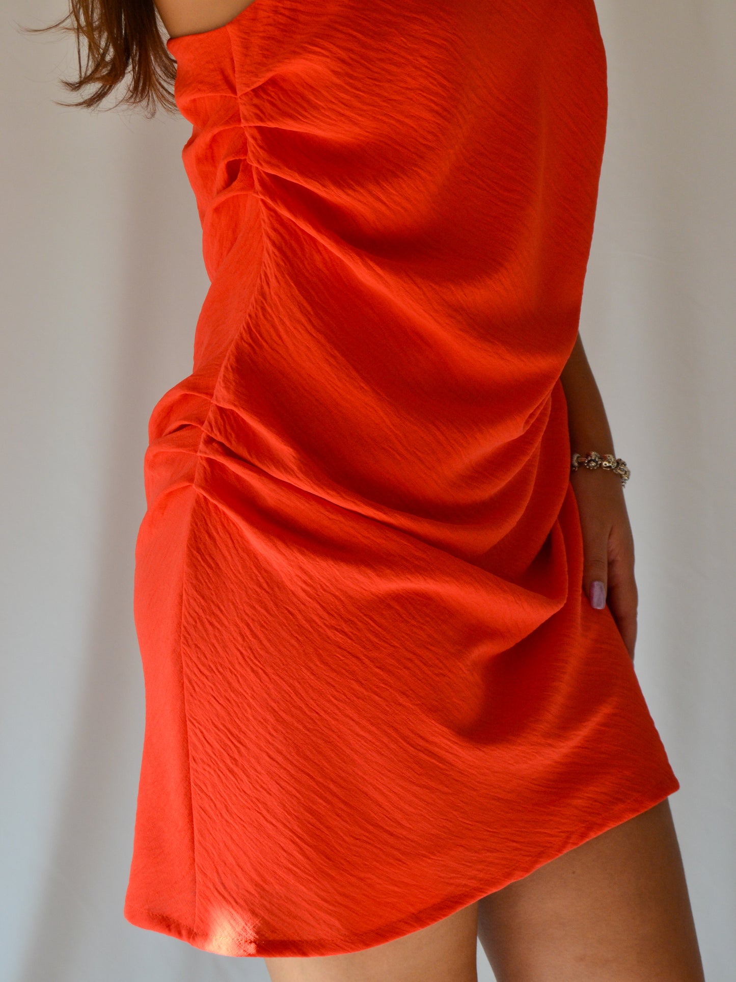 Nescence Short Dress | Red-Orange