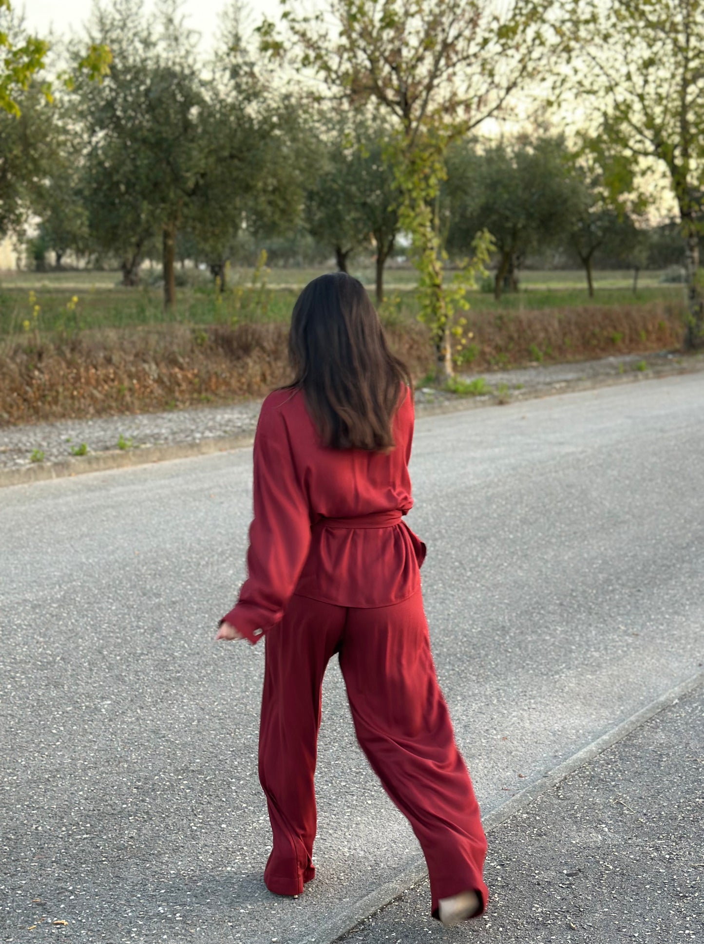 Calças Oliva | Cor Bordô