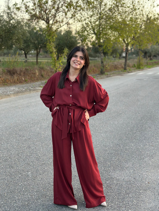 Calças Oliva | Cor Bordô