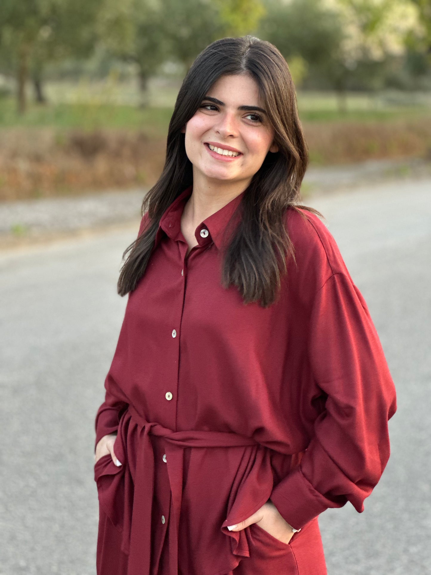 Calças Oliva | Cor Bordô