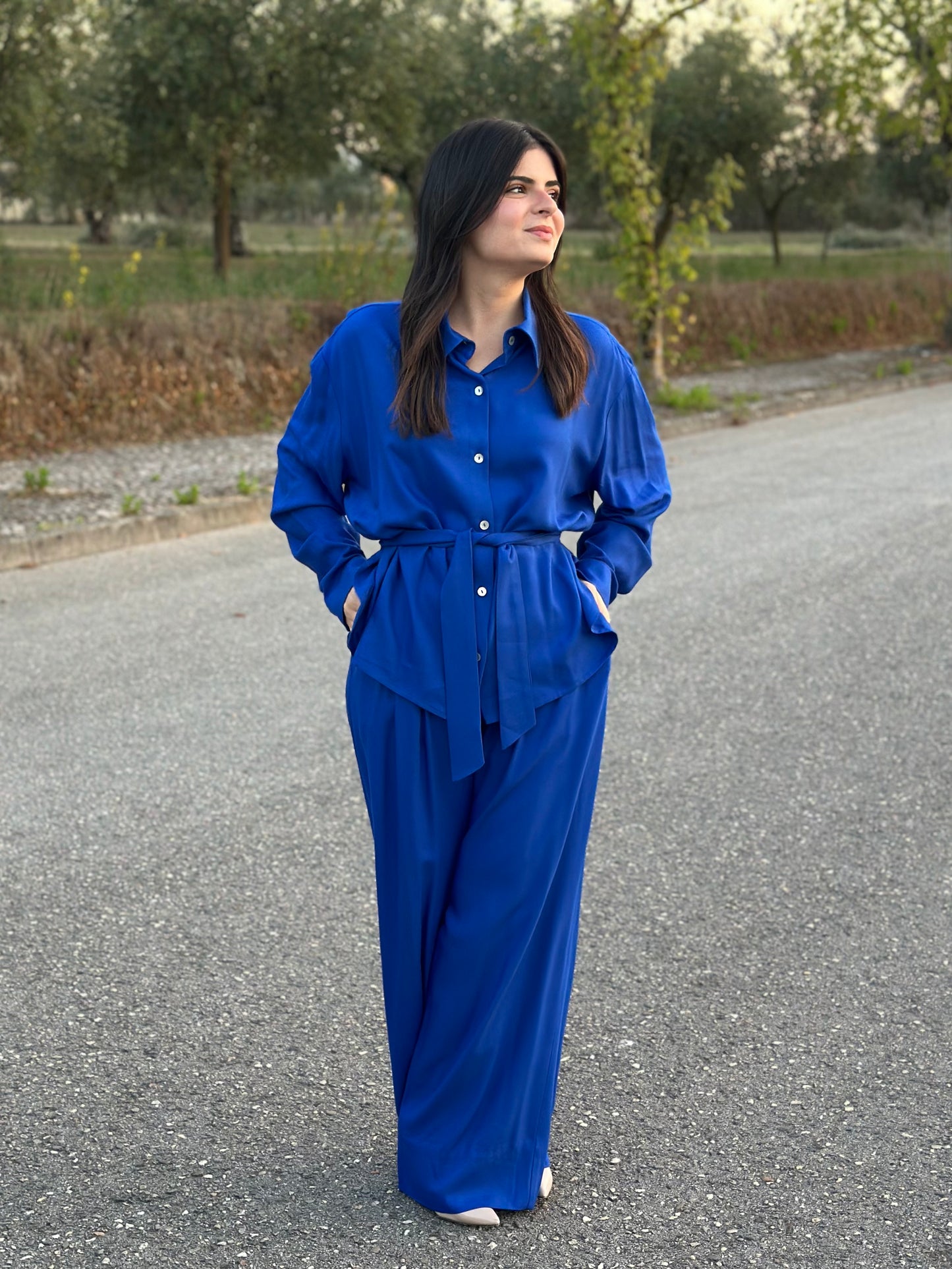 Calças Oliva | Cor Azulão