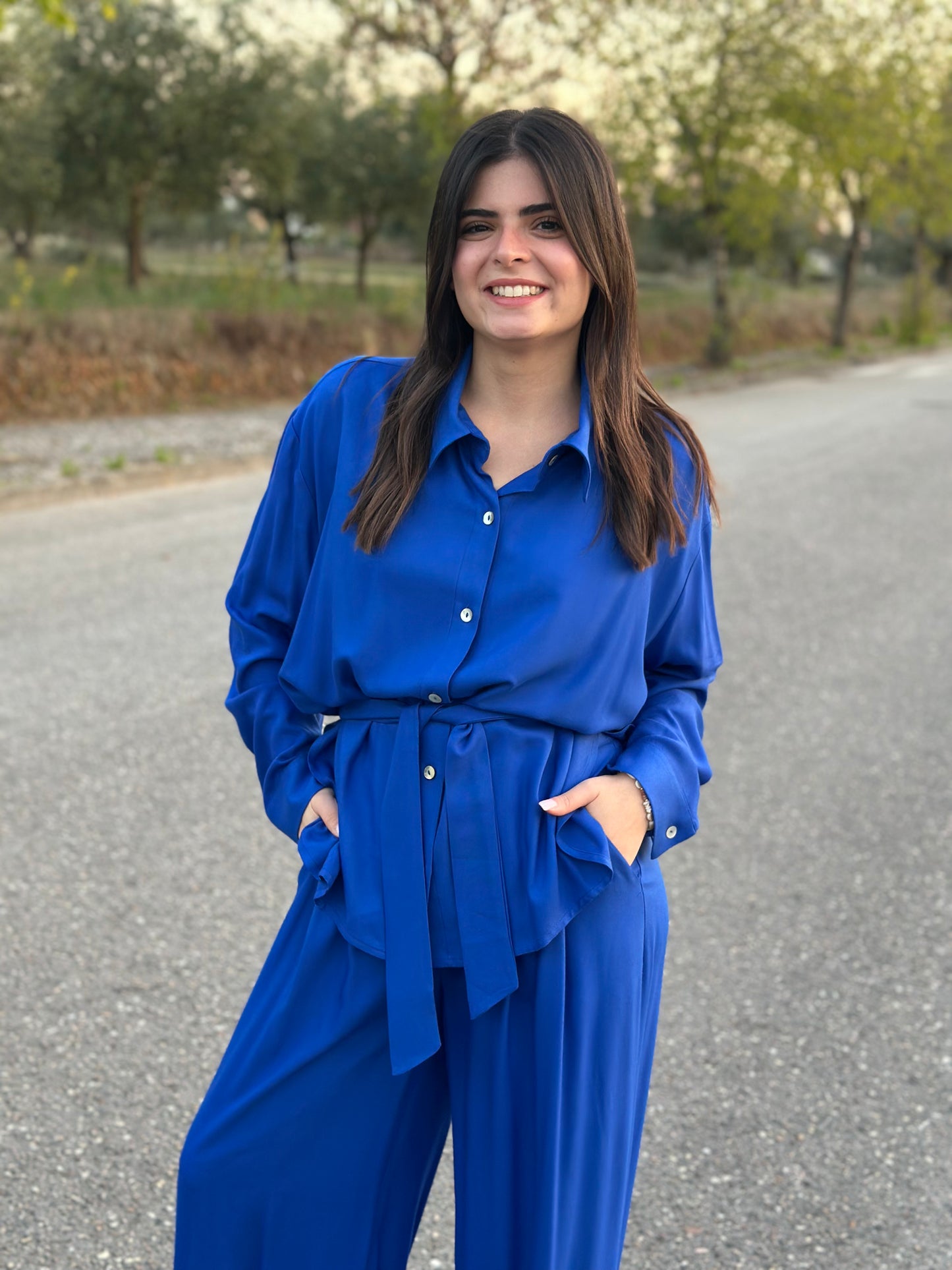 Calças Oliva | Cor Azulão