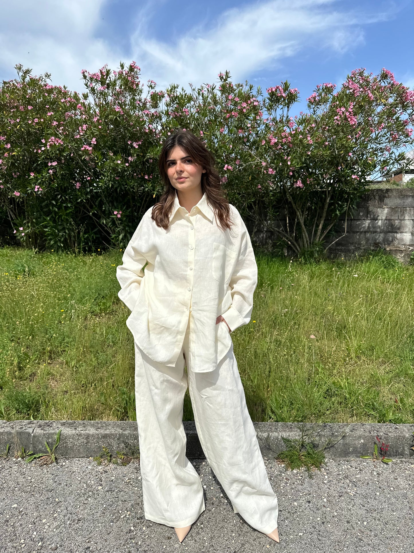 TRIVIA Shirt | Pearl White
