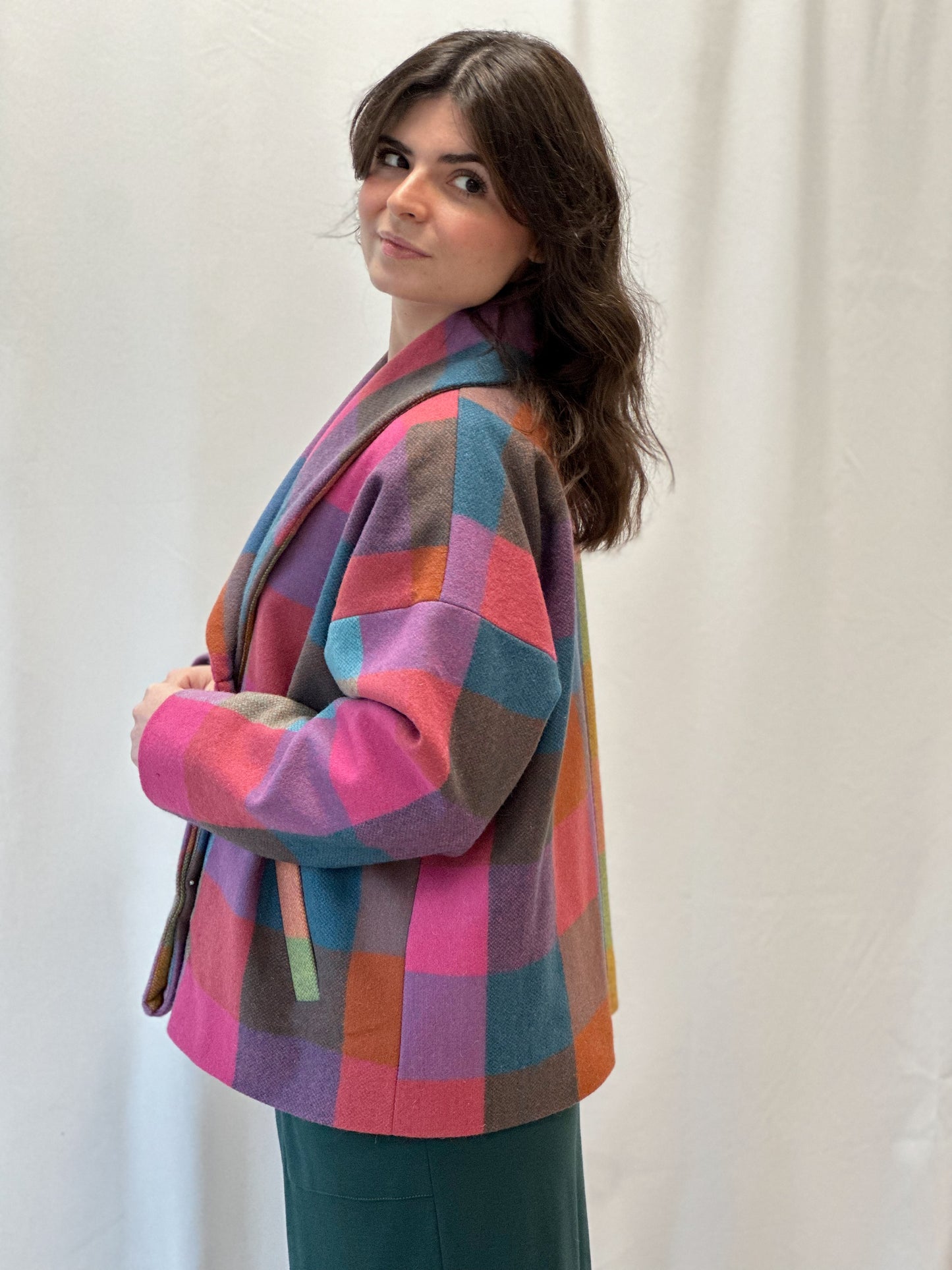 Casaco Auranza | Colorido em Xadrez