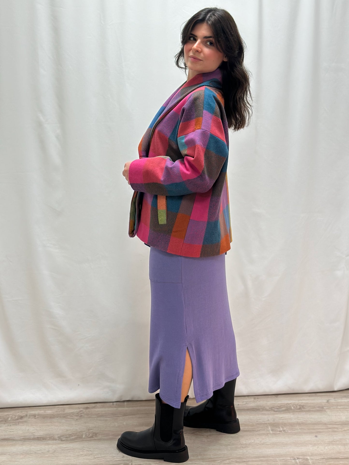 Casaco Auranza | Colorido em Xadrez