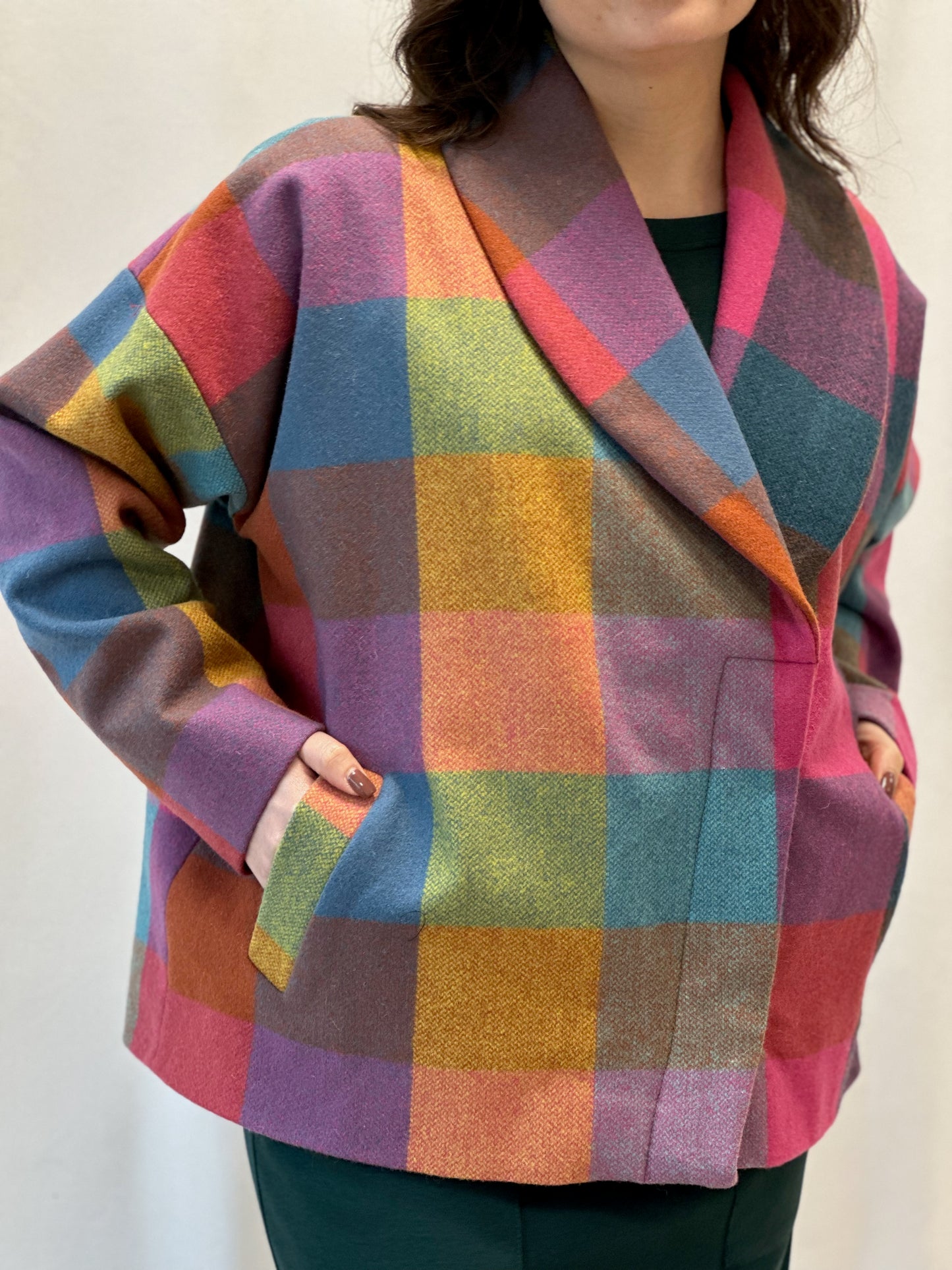 Casaco Auranza | Colorido em Xadrez